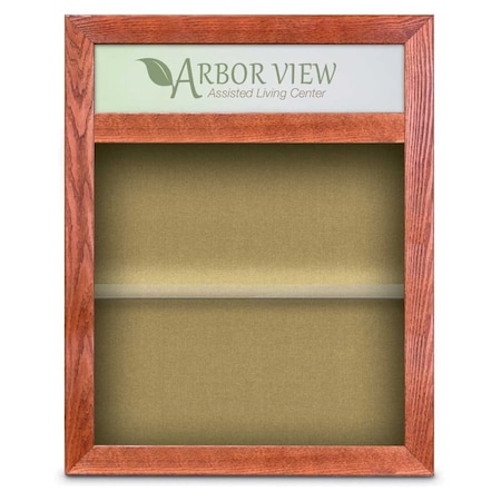 United Visual Products Outdoor Enclosed Combo Board, 42"x32", Satin Frame/Black & Buff UVCB4232OD-BLACK-BUFF